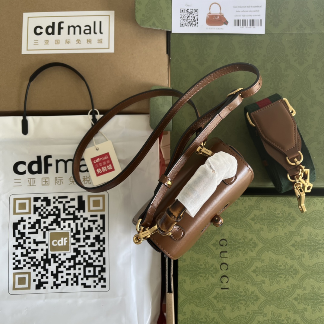 Túi Xách Nữ Gucci Bamboo 1947 686864 Màu Nâu