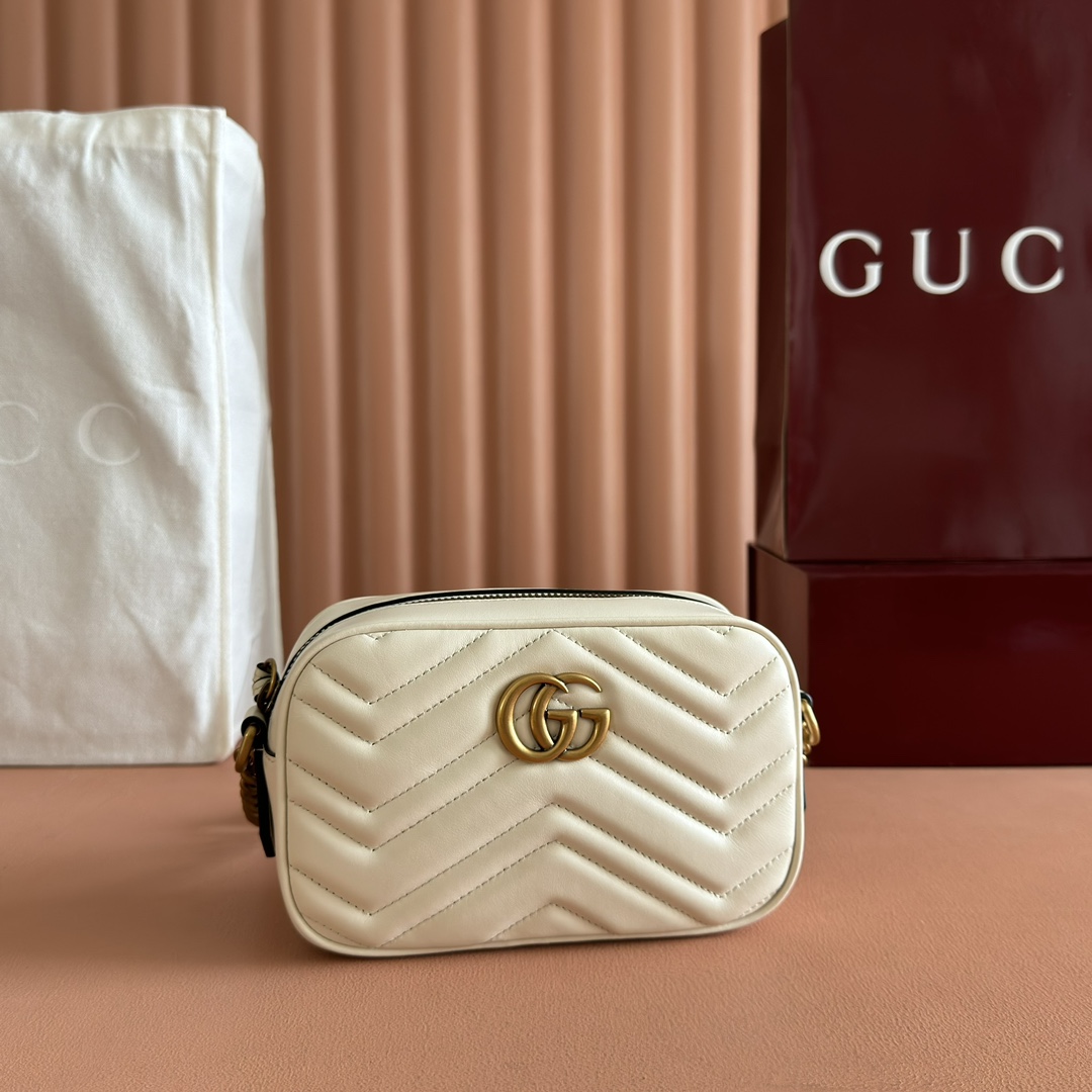 Túi Xách Nữ Mini sac GG Marmont 448065 Màu Trắng