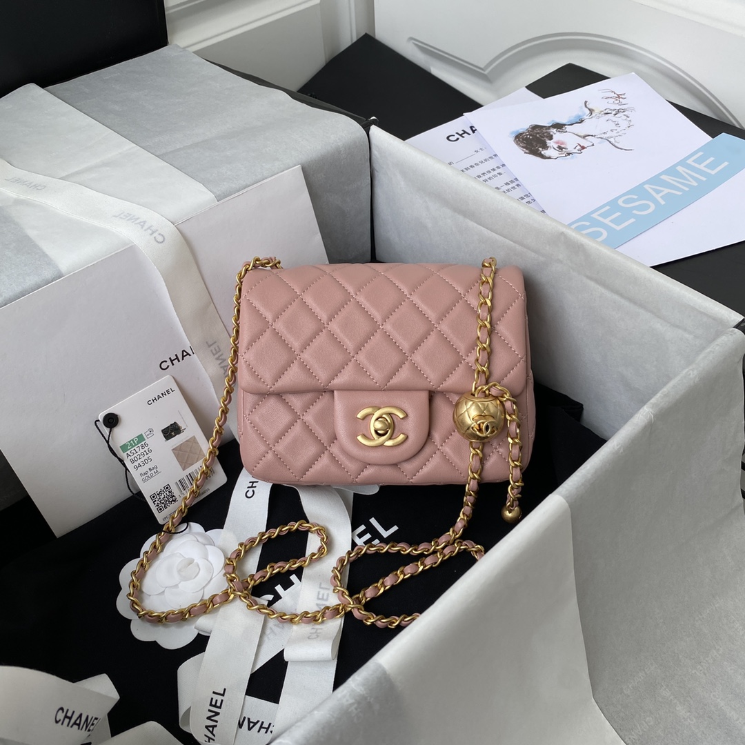Túi Xách Chanel CF Mini Màu Hồng AS1786