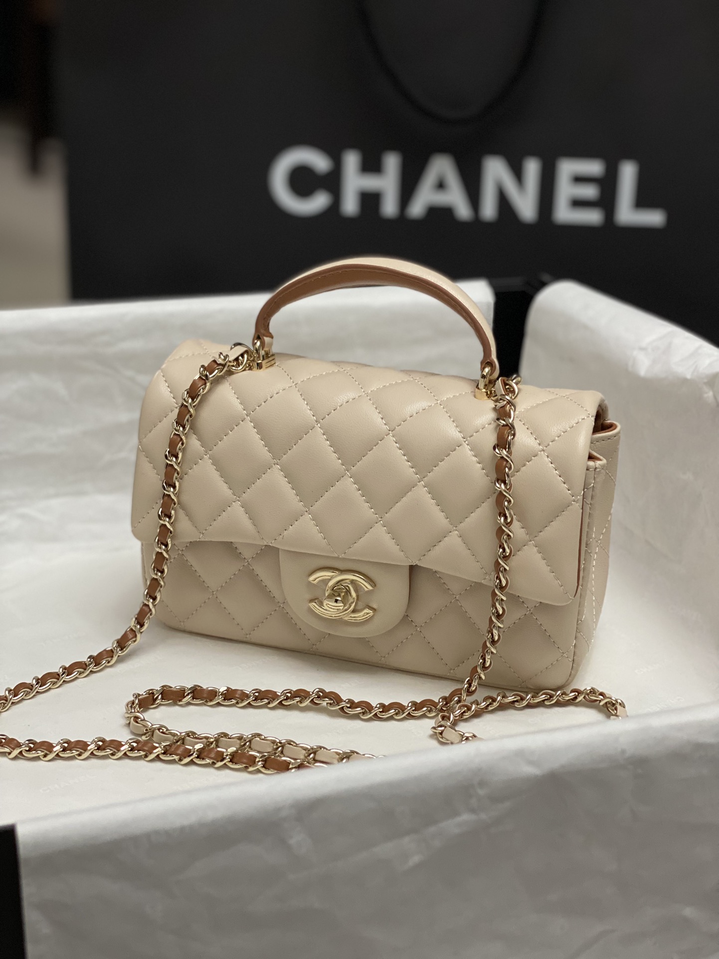 Chanel CF Mini Handle AS2431 (Beige)