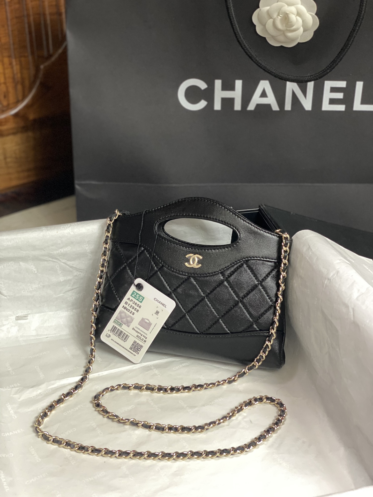 Túi Xách Chanel Bag Nano AS3656 Màu Đen