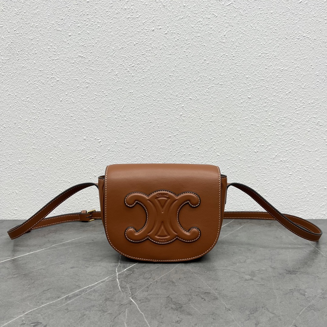 Túi Xách Nữ Folco Cuir Triomphe 198263 Màu Nâu