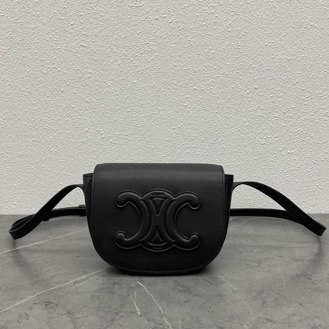 Túi Xách Nữ Folco Cuir Triomphe 198263 Màu Đen