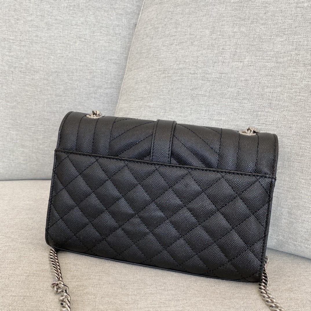 YSLEnveloppe 526286 (Black-silver)