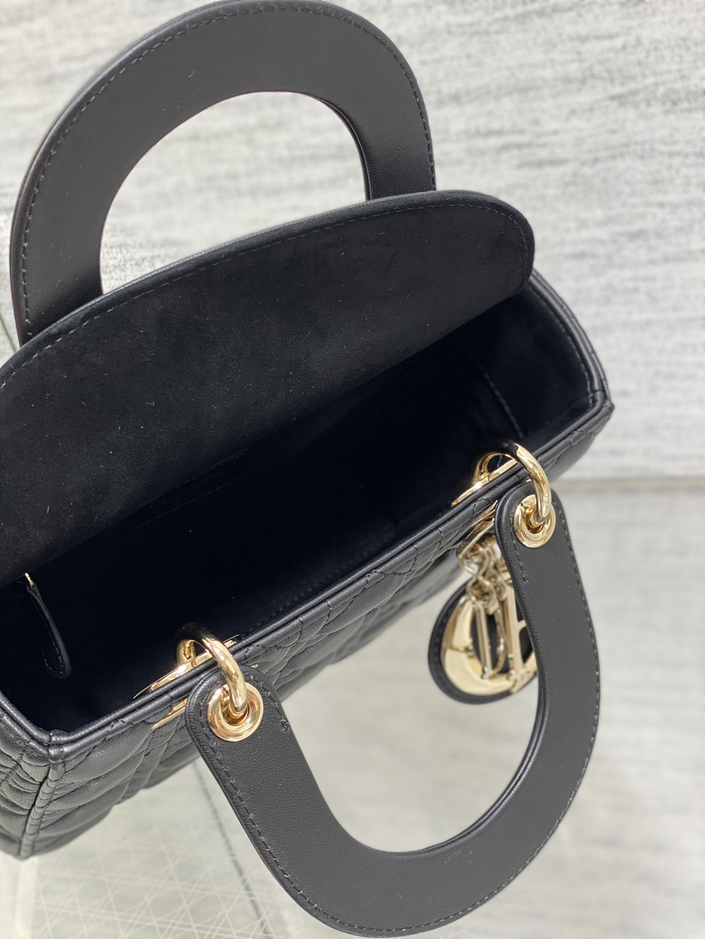 Túi Xách tay Lady Dior Nữ Màu Đen