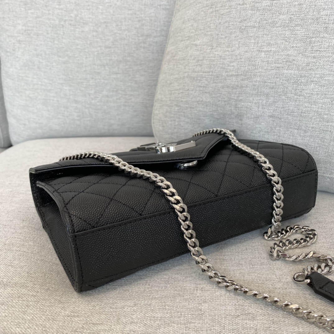 YSLEnveloppe 526286 (Black-silver)