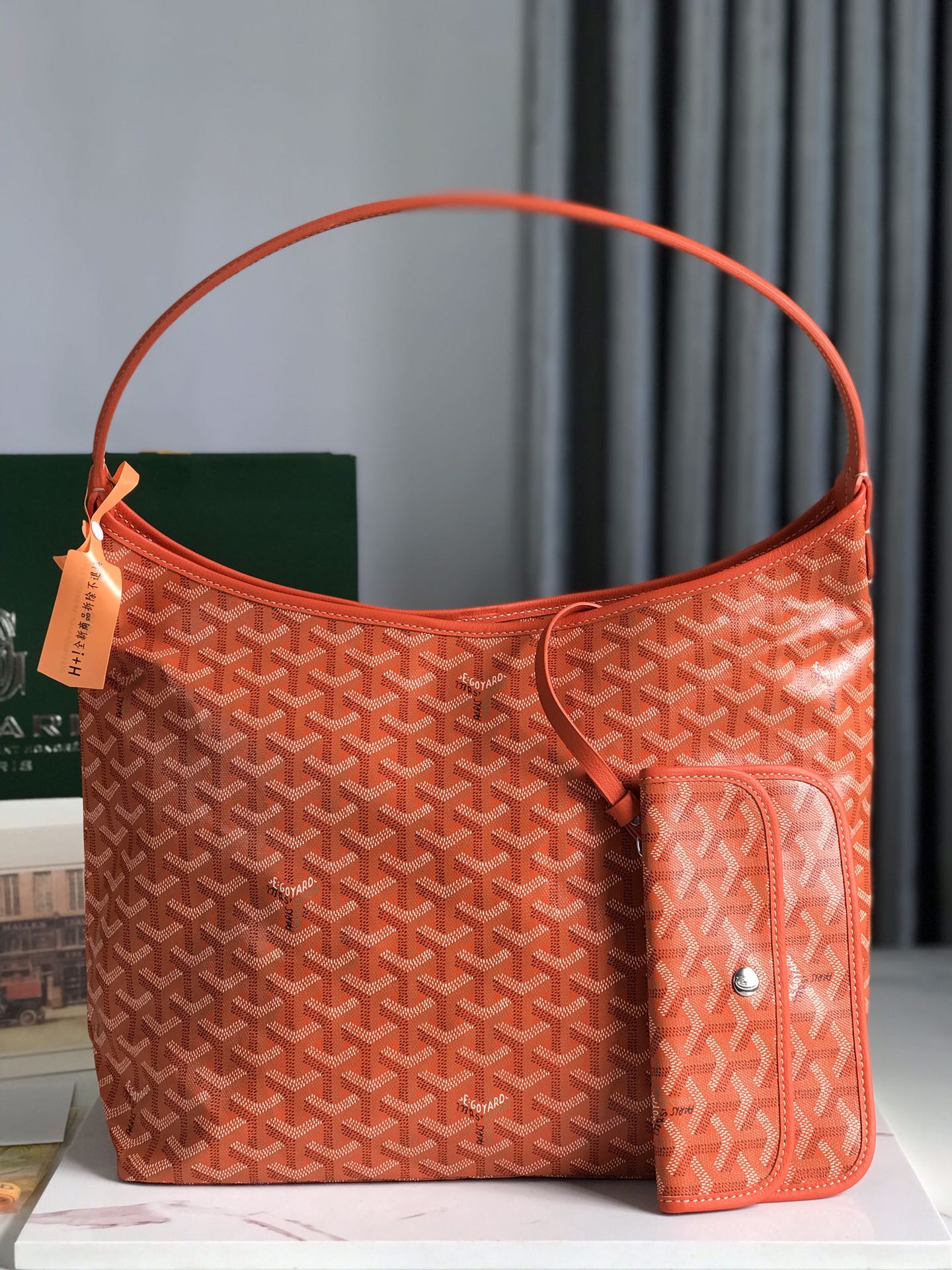 Túi Xách Goyard Boheme HoBo 8120 Màu Cam