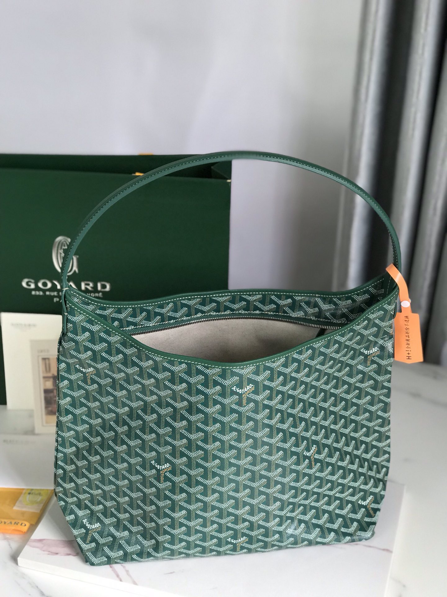 Túi Xách Goyard Boheme HoBo 8120 Màu Xanh Lá
