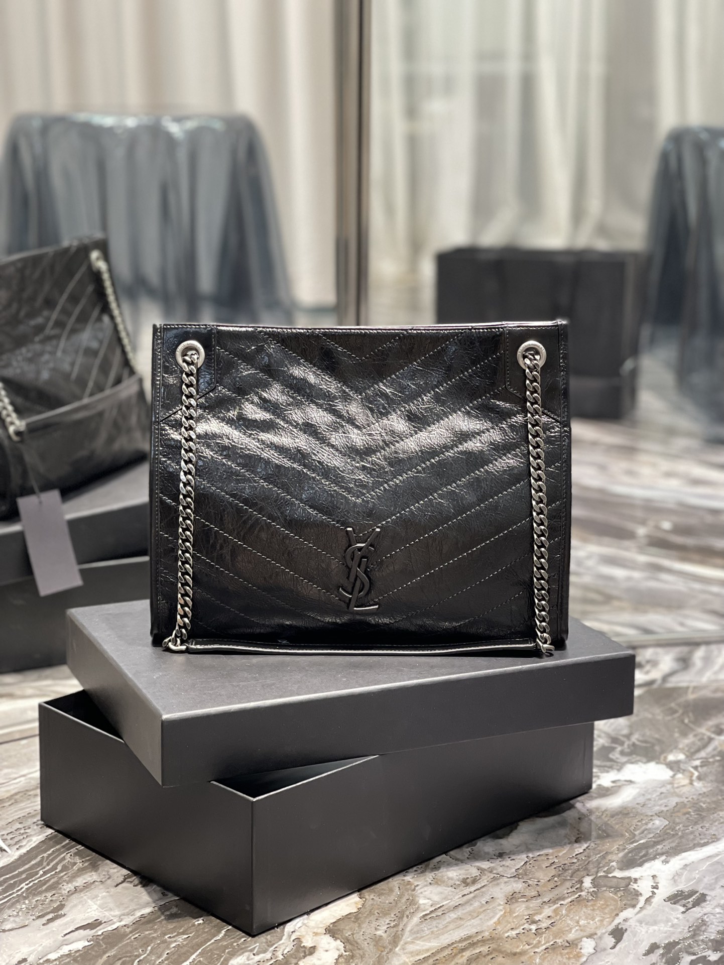 YSL Niki shopping bag 577999 (black)