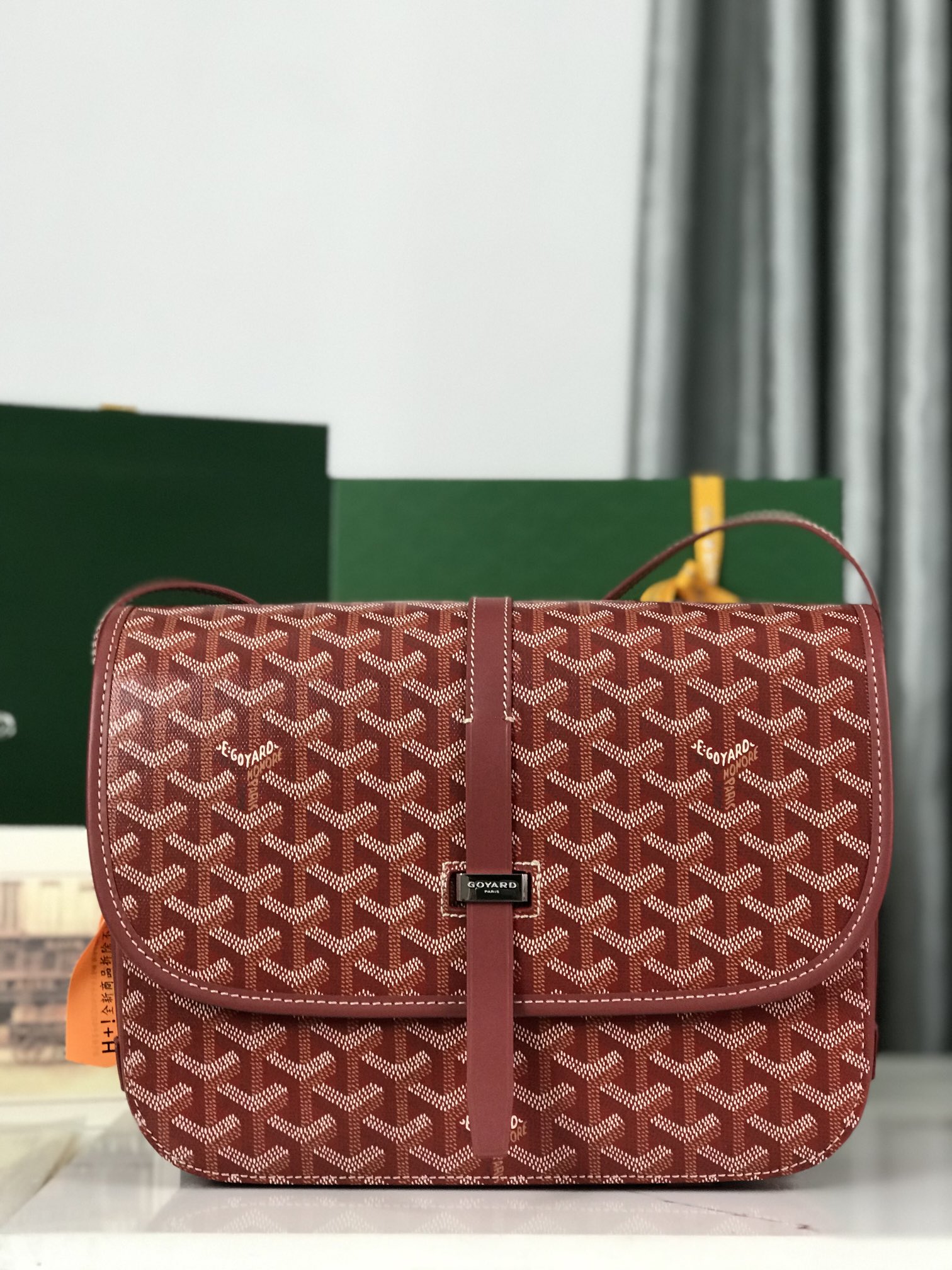 Túi Xách Nam Goyard Belvedere 8023 Màu Đỏ Đô