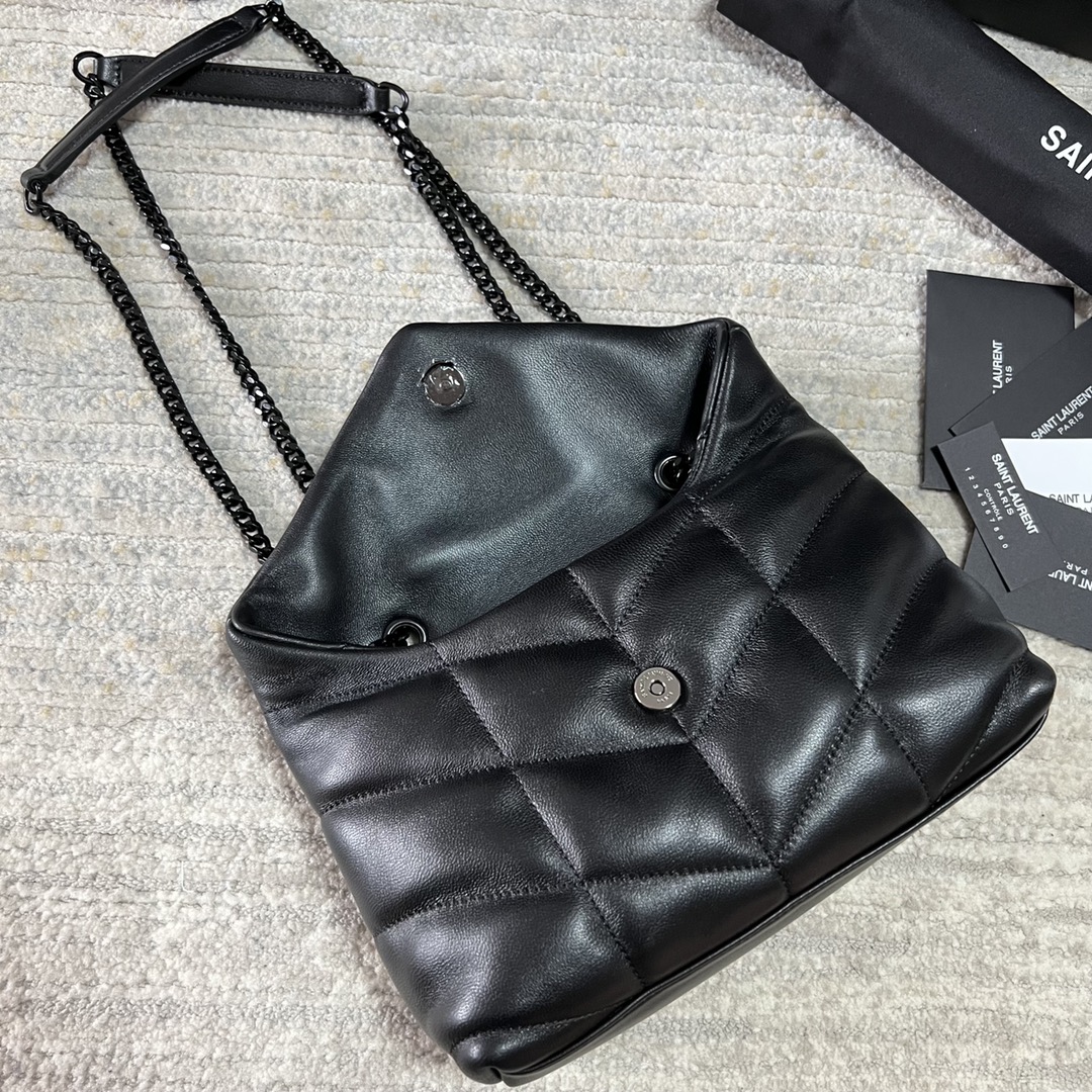 Túi Xách YSL Loulou  Puffer 59337 Màu Đen