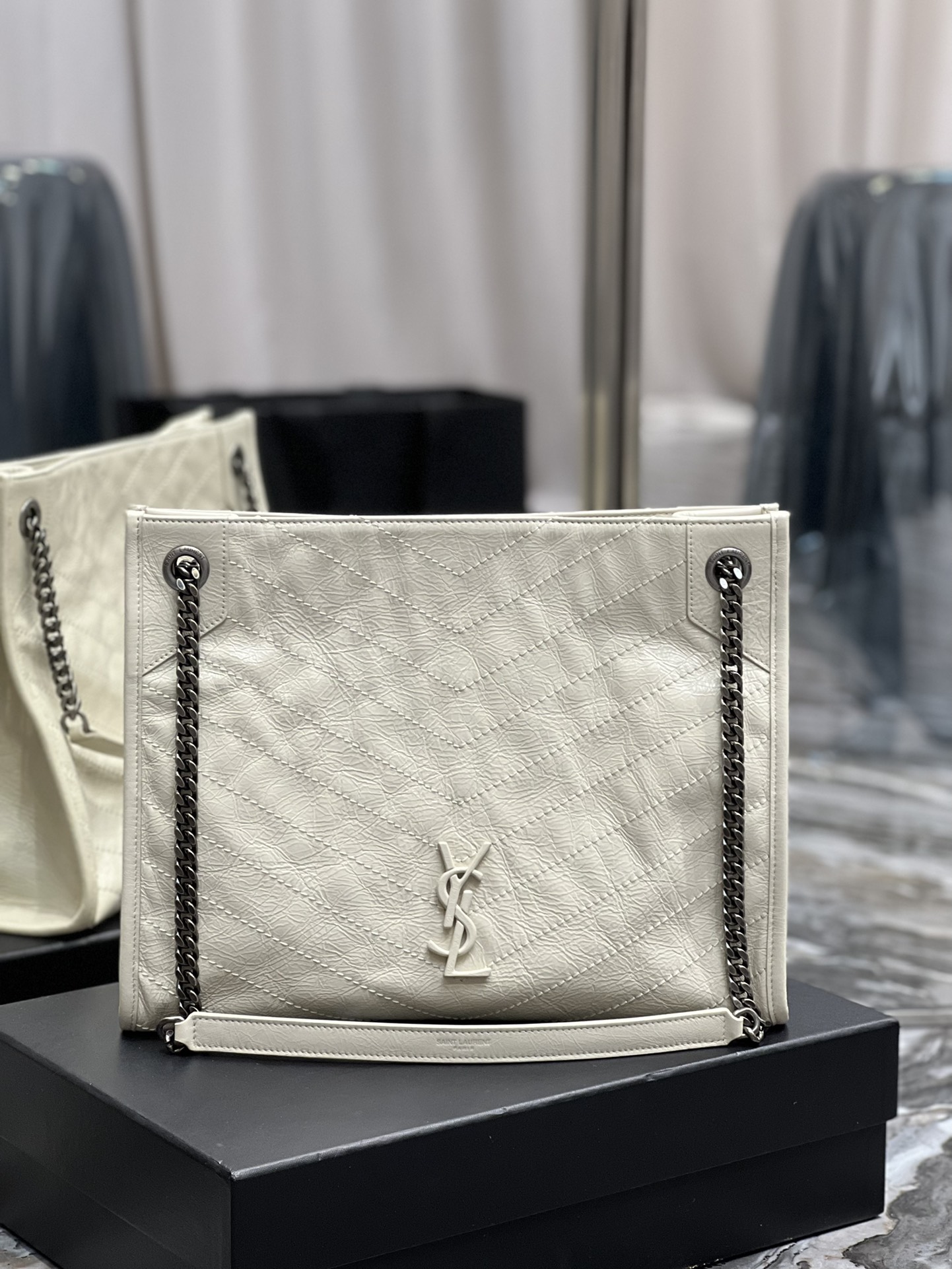 YSL Niki shopping bag 577999 (white)
