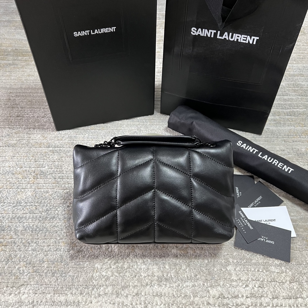Túi Xách YSL Loulou  Puffer 59337 Màu Đen