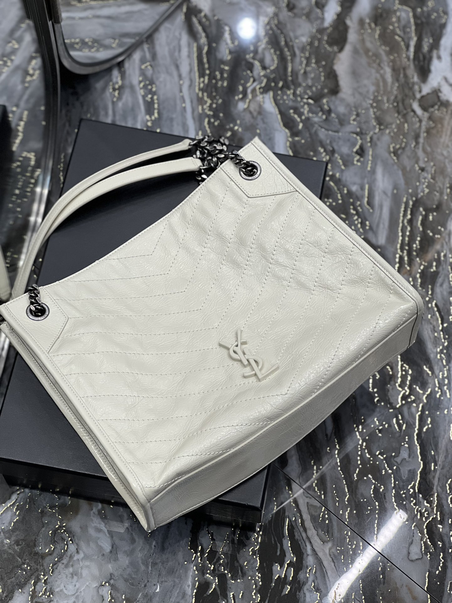 YSL Niki shopping bag 577999 (white)