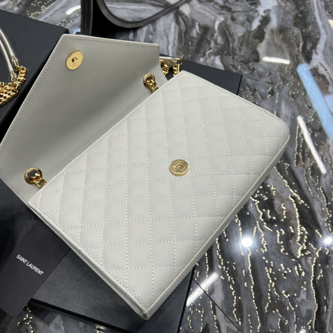 Túi Xách YSL ENVELOPPE 392739  Màu Trắng