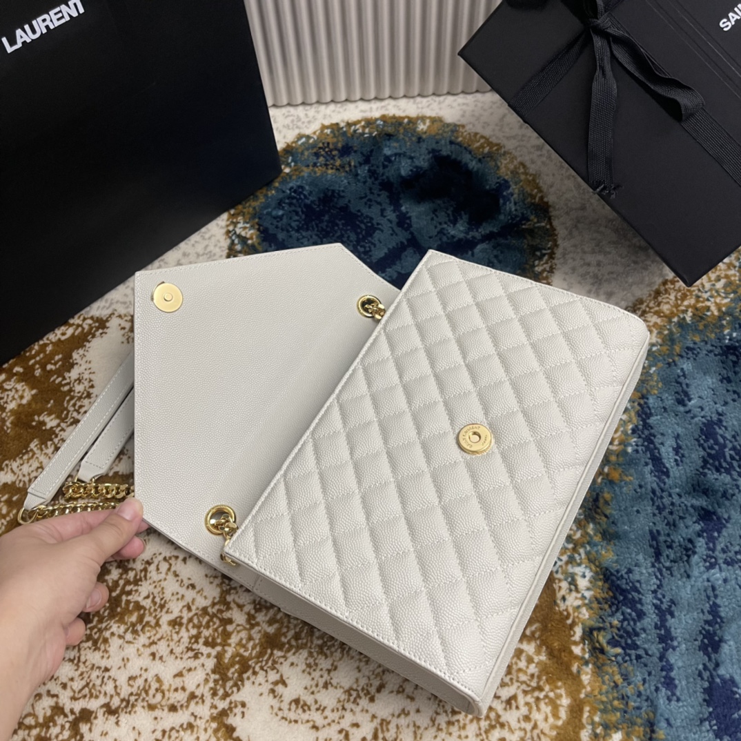 Túi Xách YSL ENVELOPPE 392739  Màu Trắng