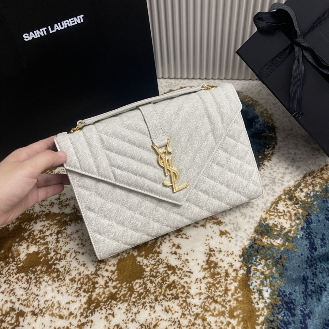 Túi Xách YSL ENVELOPPE 392739  Màu Trắng
