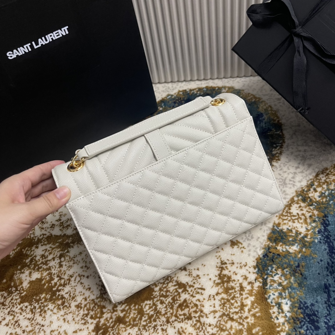 Túi Xách YSL ENVELOPPE 392739  Màu Trắng