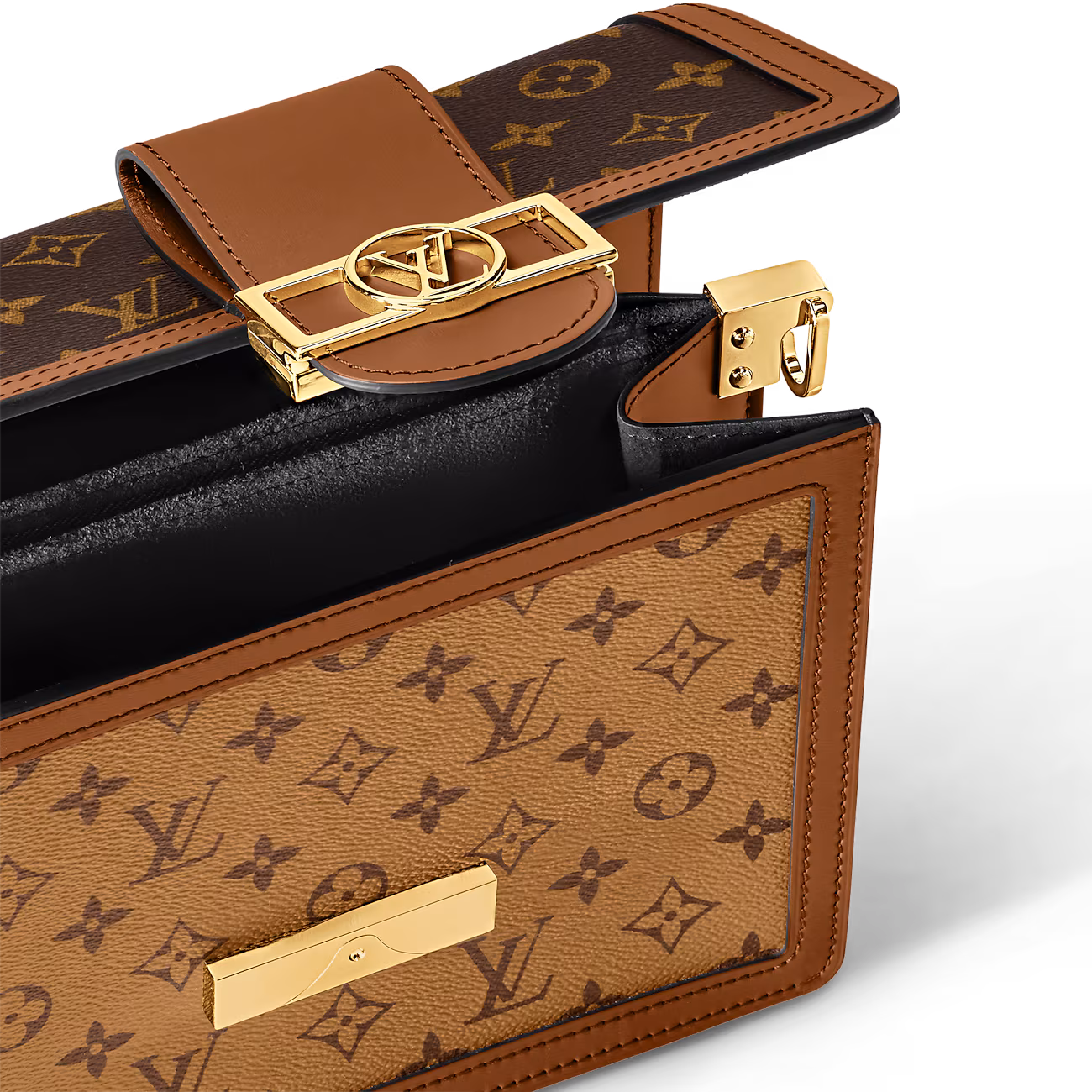 Túi Xách Nữ Louis Vuitton LV Dauphine MM Monogram M45958 Màu Nâu