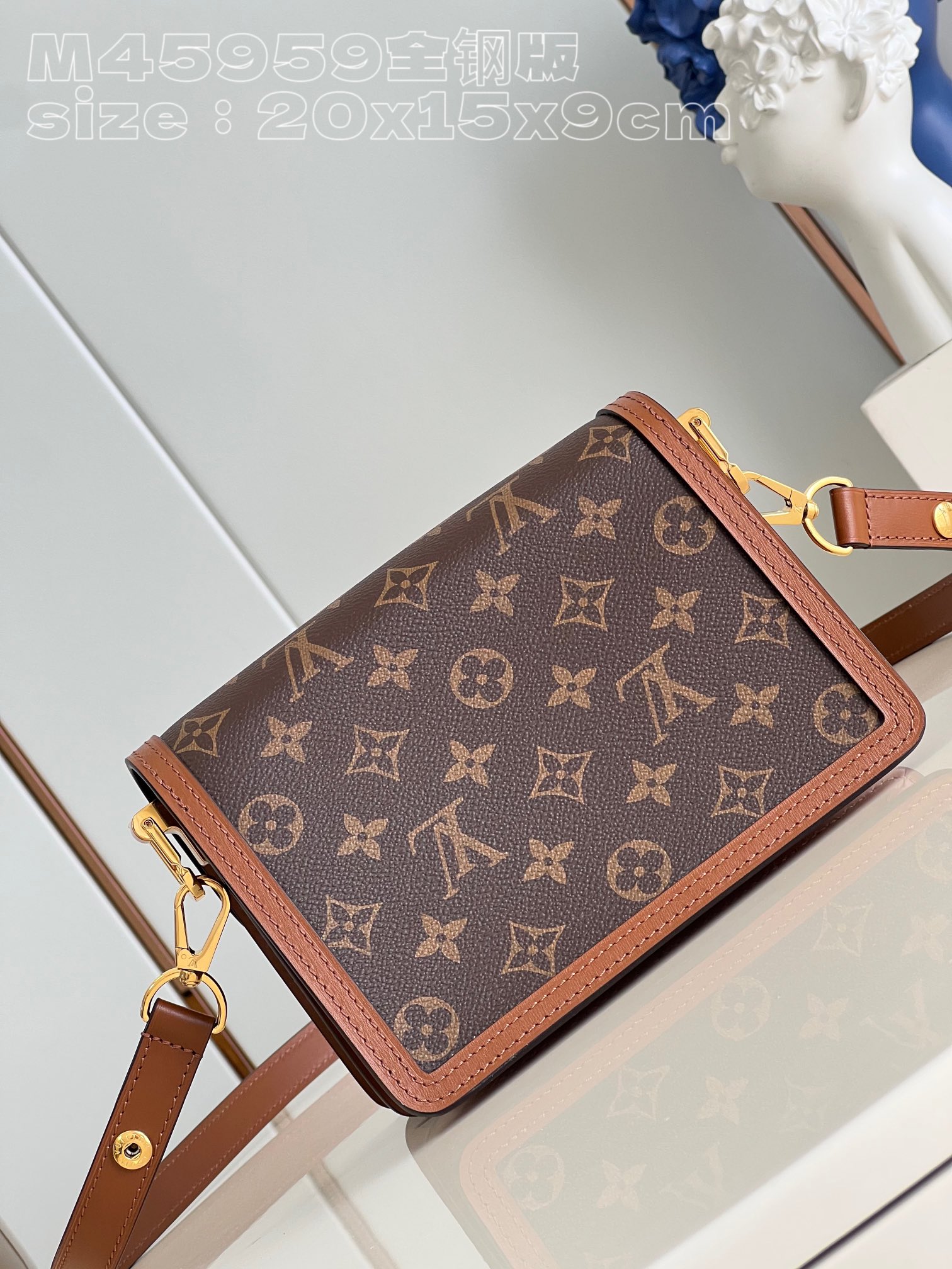 Túi Xách Nữ Louis Vuitton LV Dauphine MM Monogram M45958 Màu Nâu