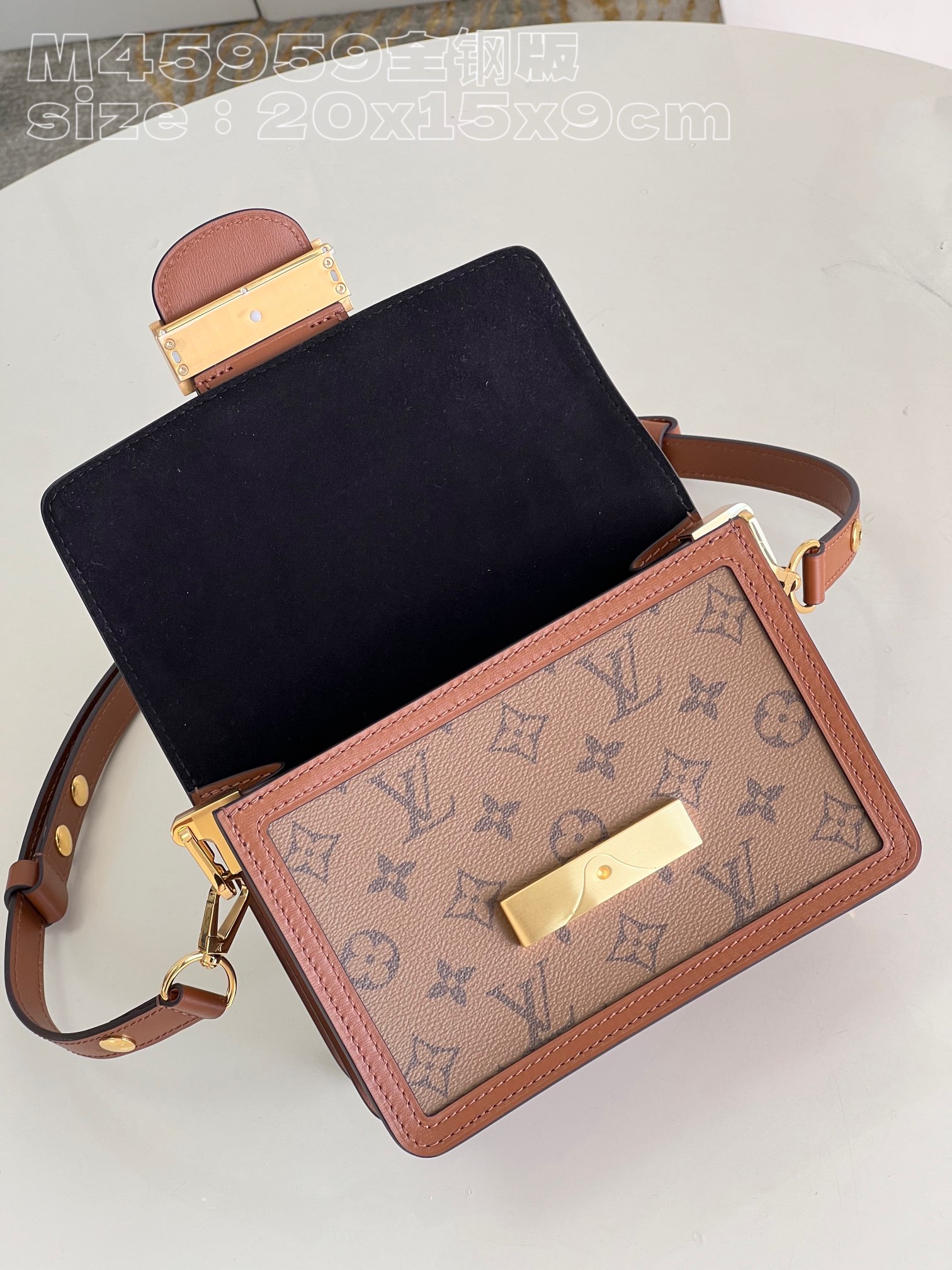 Túi Xách Nữ Louis Vuitton LV Dauphine MM Monogram M45958 Màu Nâu