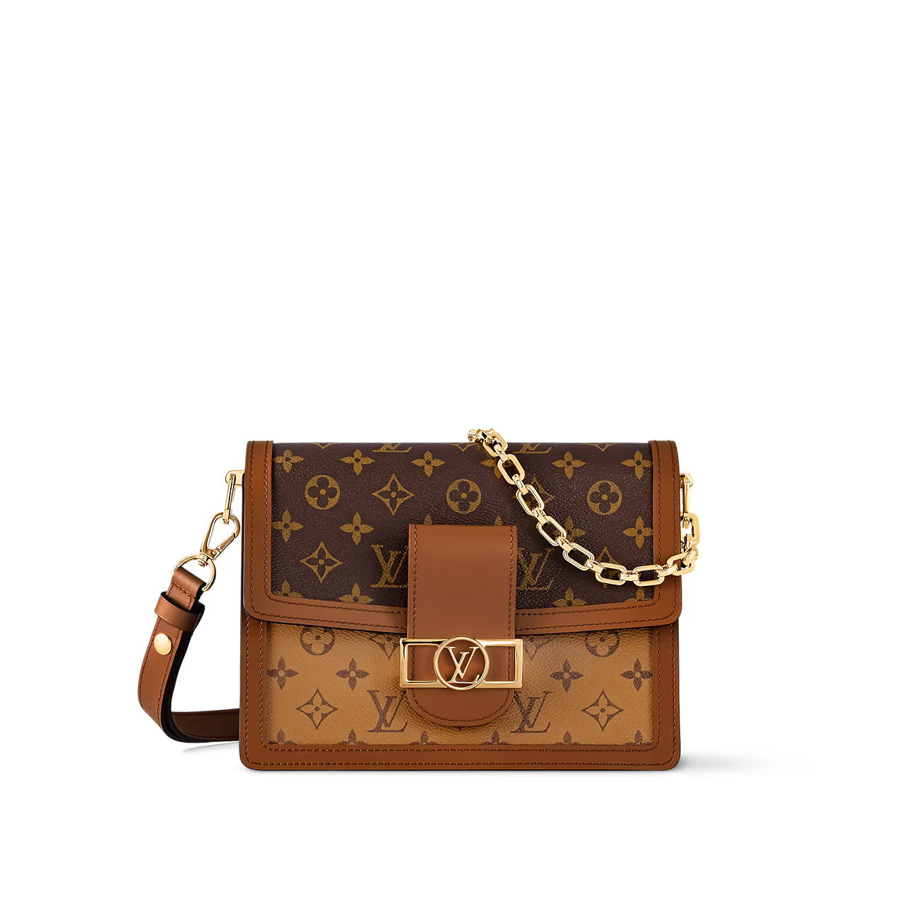 Túi Xách Nữ Louis Vuitton LV Dauphine MM Monogram M45958 Màu Nâu