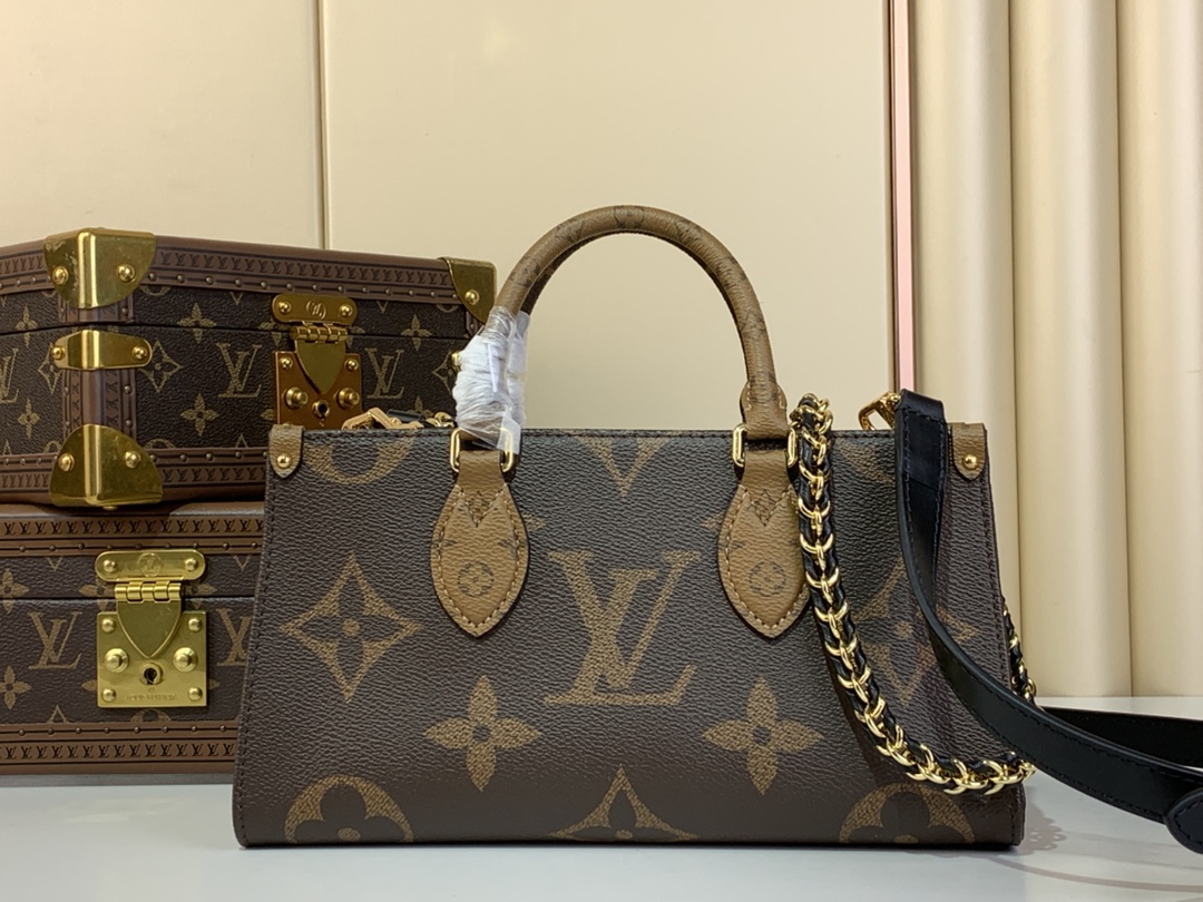 Túi Đeo Chéo Nữ Louis Vuitton LV OnTheGo East West M46653 Màu Nâu N-HM
