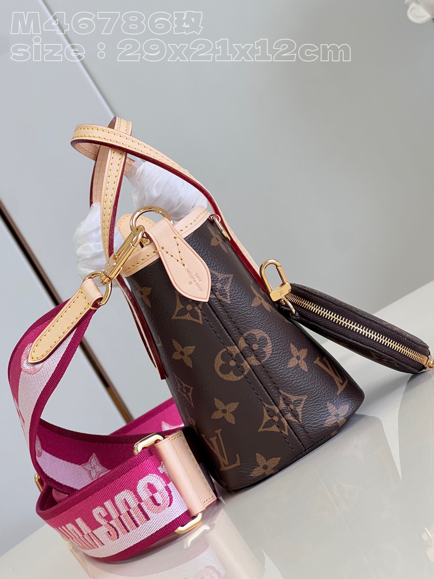 Túi Neverfull BB M46786 Màu Hồng Peony