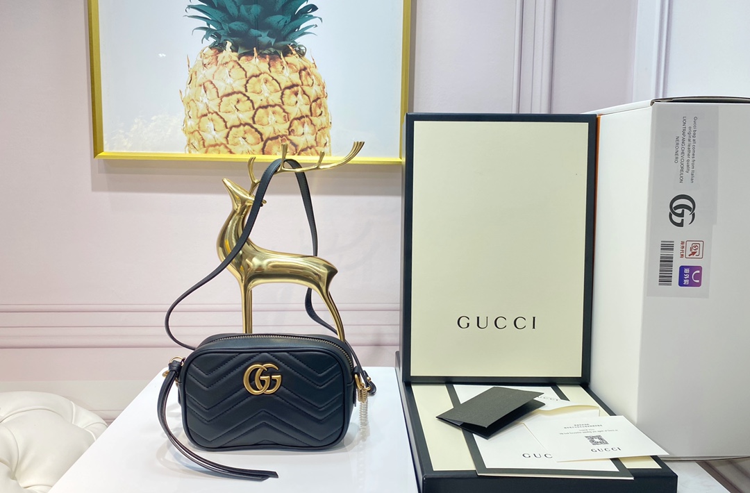 迷你包 GG Marmont 448065 ( đen )