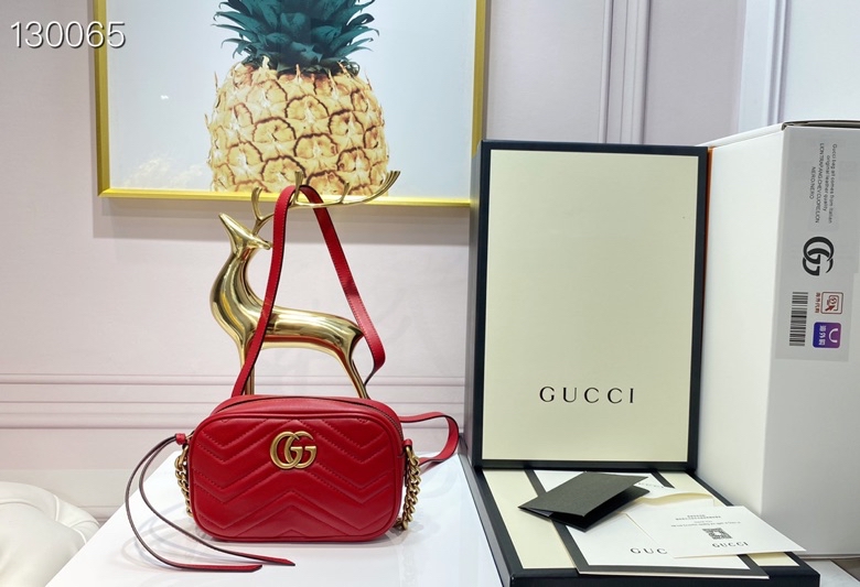 迷你包 GG Marmont 448065 (đỏ)