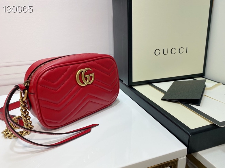 迷你包 GG Marmont 448065 (đỏ)