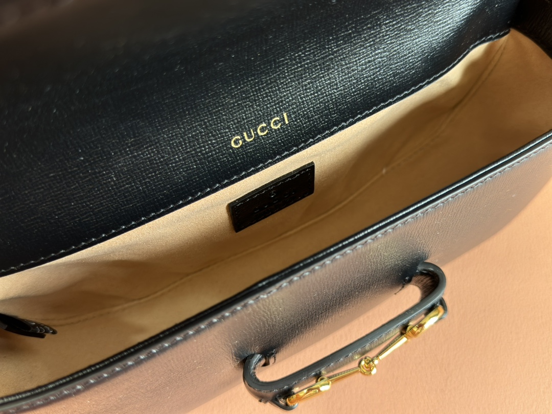 Sac à épaule Gucci Horsebit 1955 petite taille 735178  ( đen )