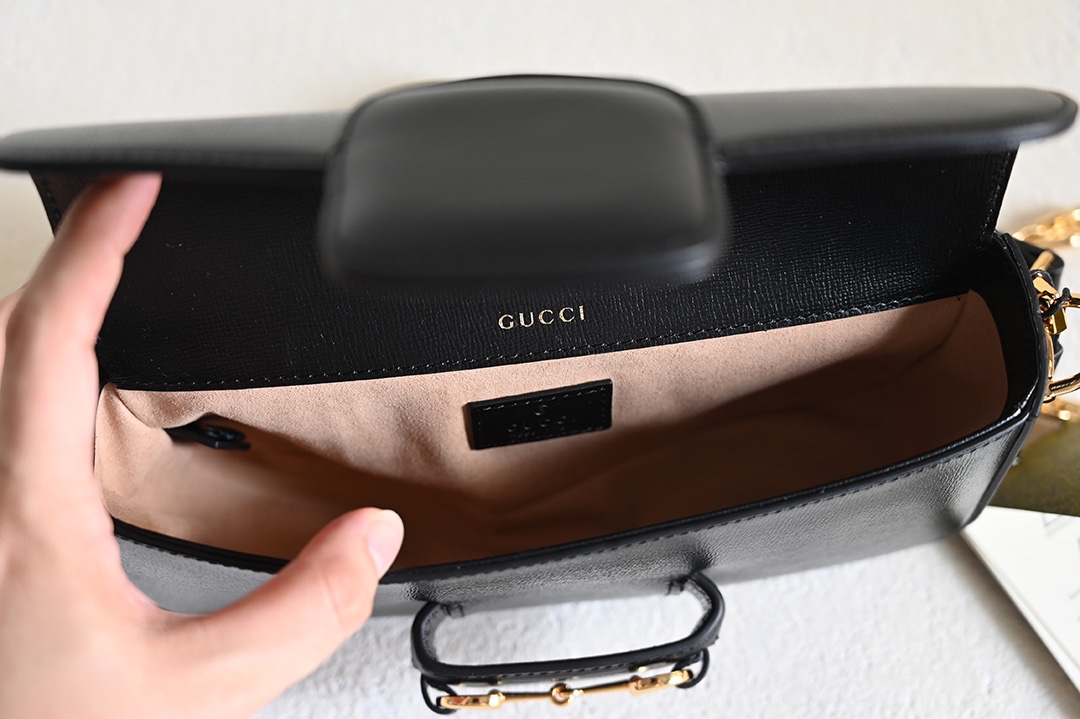 Sac à épaule Gucci Horsebit 1955 petite taille 735178  ( đen )