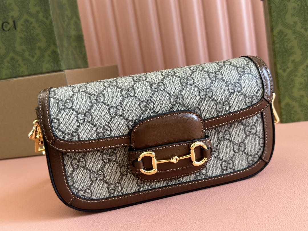 Sac à épaule Gucci Horsebit 1955 petite taille 735178  ( Logo nâu )