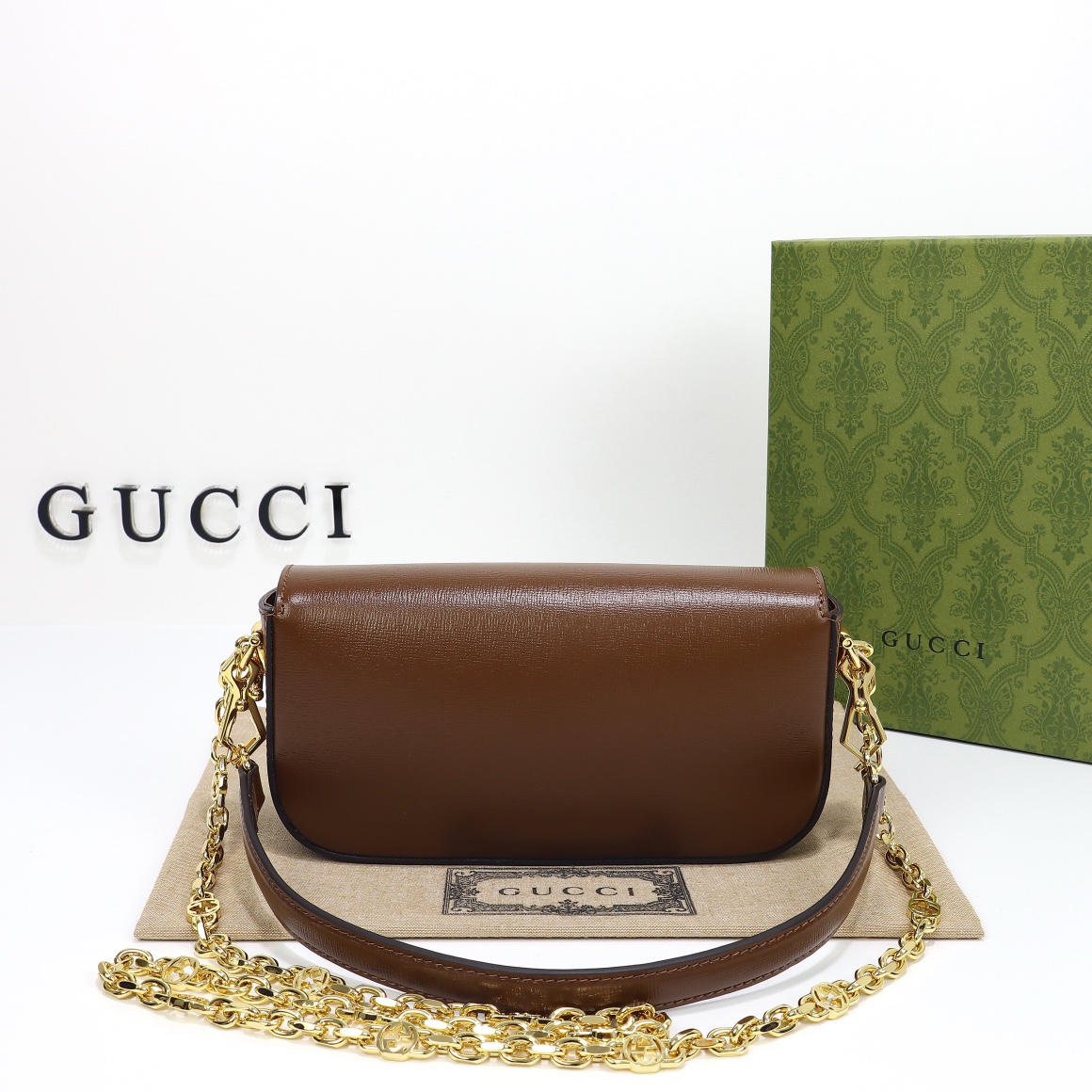 Sac à épaule Gucci Horsebit 1955 petite taille 735178  ( nâu )
