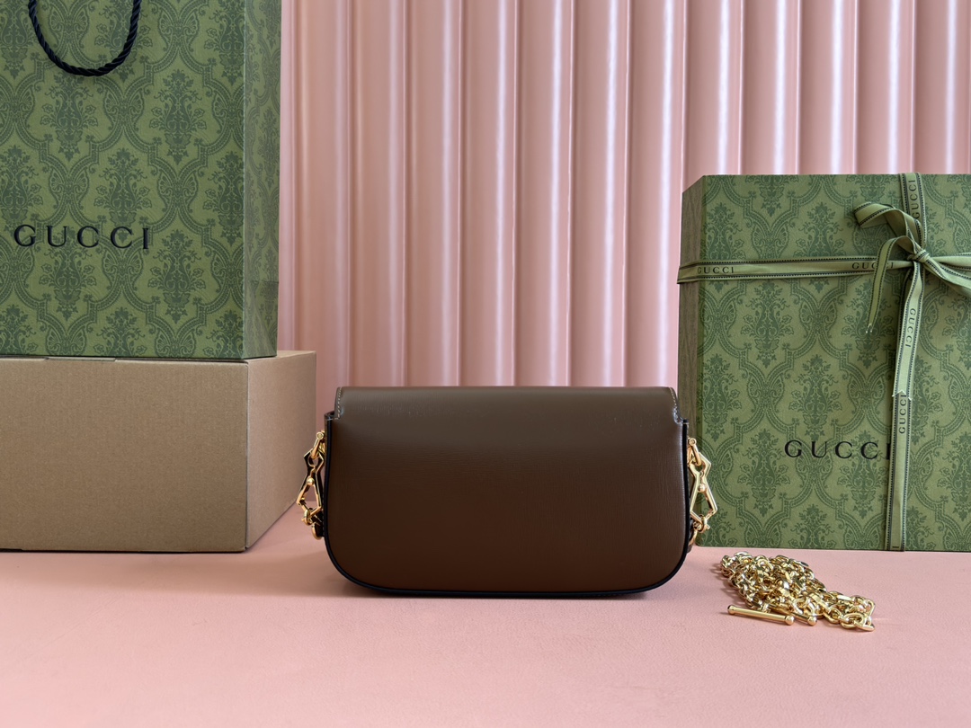Sac à épaule Gucci Horsebit 1955 petite taille 735178  ( nâu )