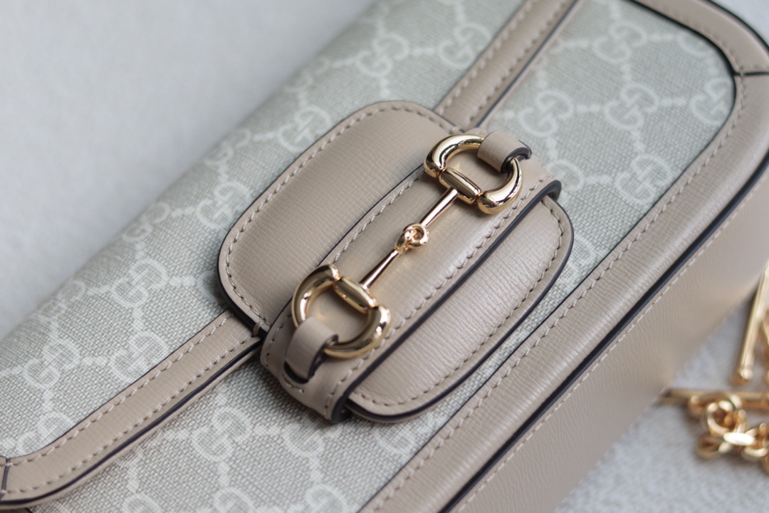 Sac à épaule Gucci Horsebit 1955 petite taille 735178  ( Logo White)