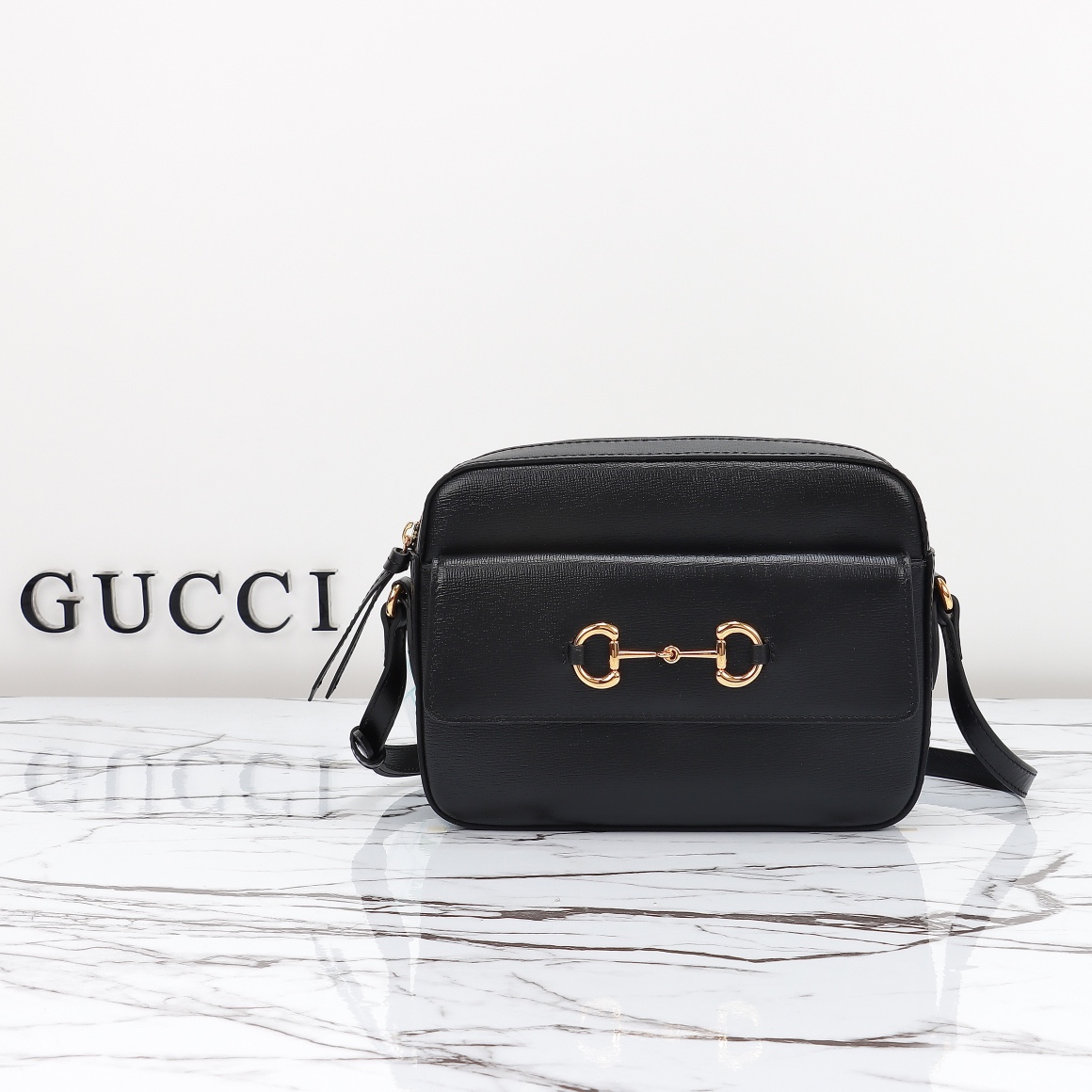 Sac à épaule Gucci Horsebit 1955 petite taille 645454 ( đen )