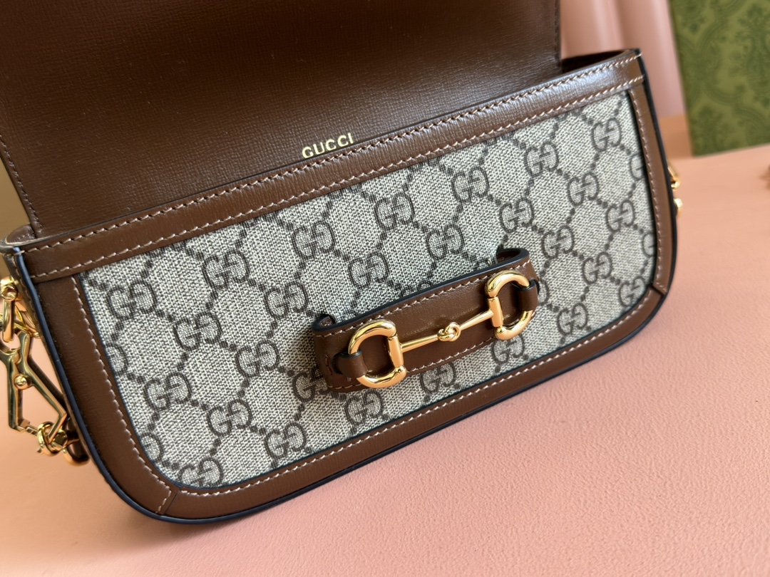 Sac à épaule Gucci Horsebit 1955 petite taille 735178  ( Logo nâu )