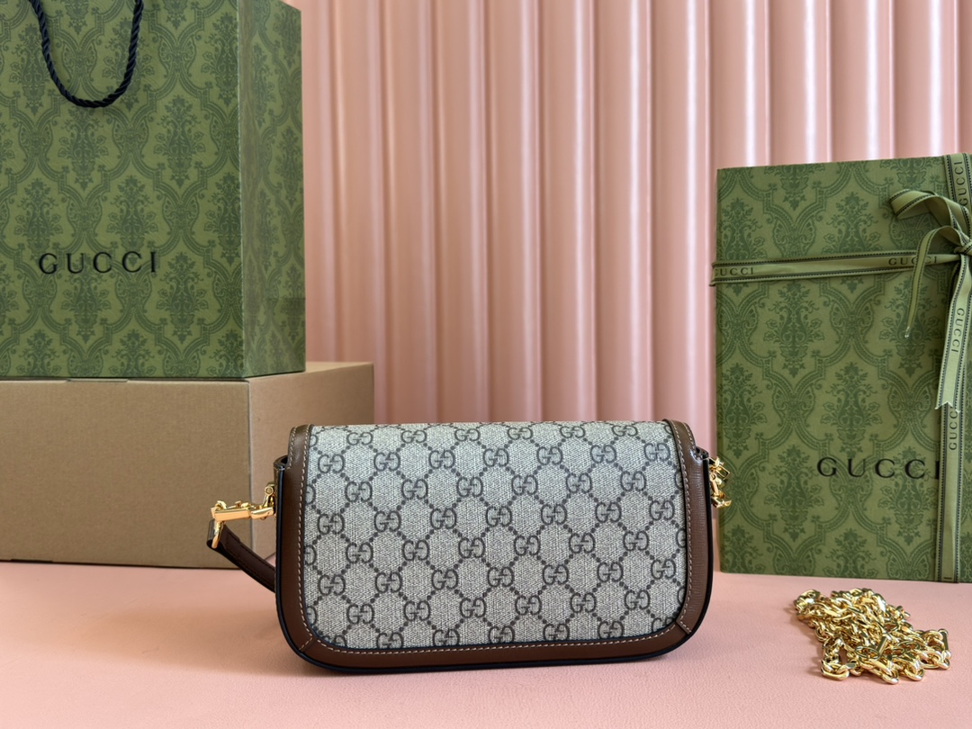 Sac à épaule Gucci Horsebit 1955 petite taille 735178  ( Logo nâu )