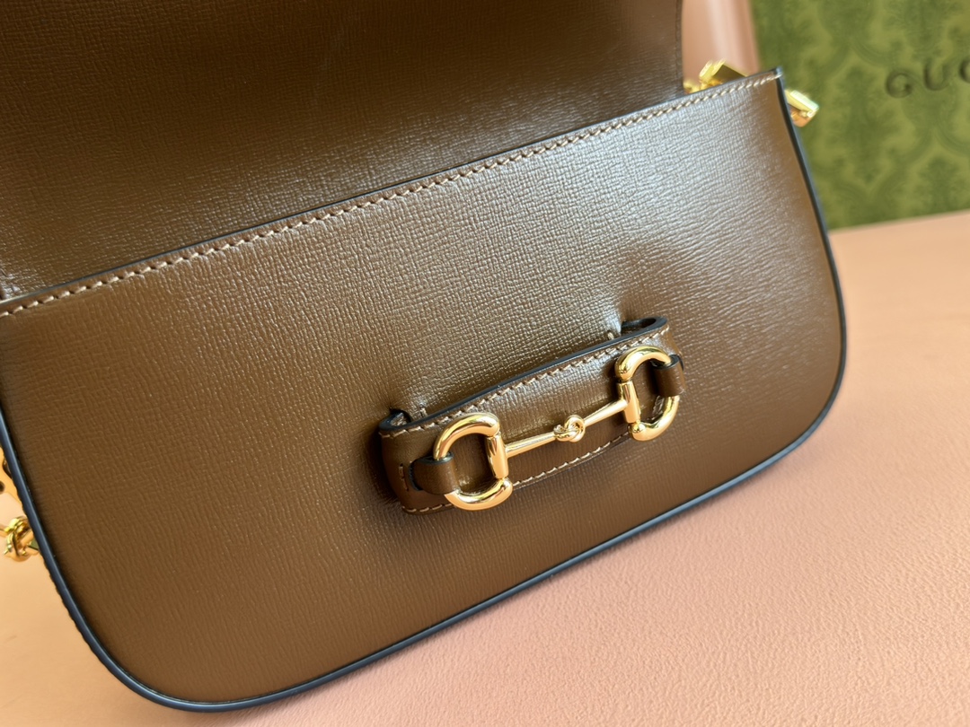 Sac à épaule Gucci Horsebit 1955 petite taille 735178  ( nâu )