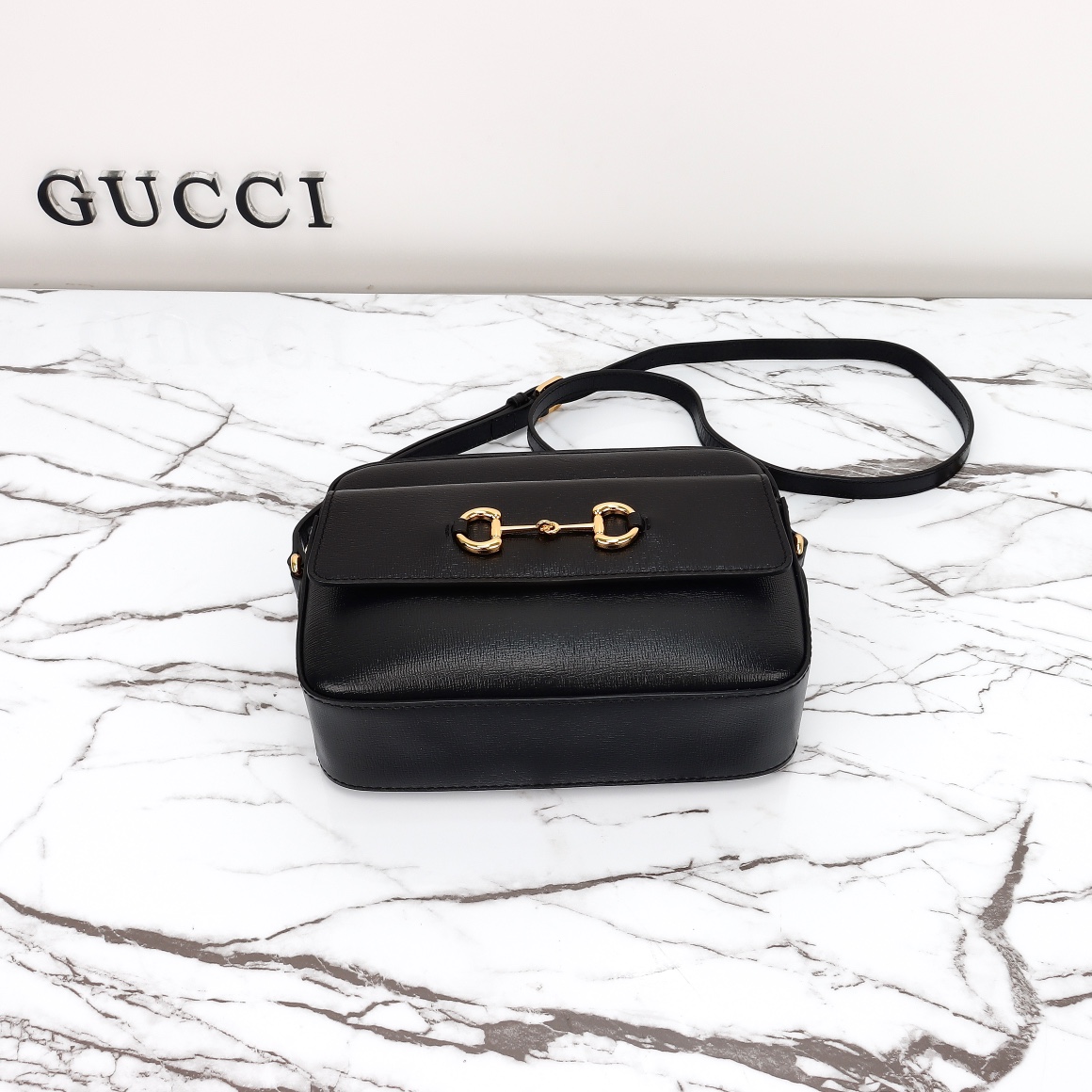 Sac à épaule Gucci Horsebit 1955 petite taille 645454 ( đen )