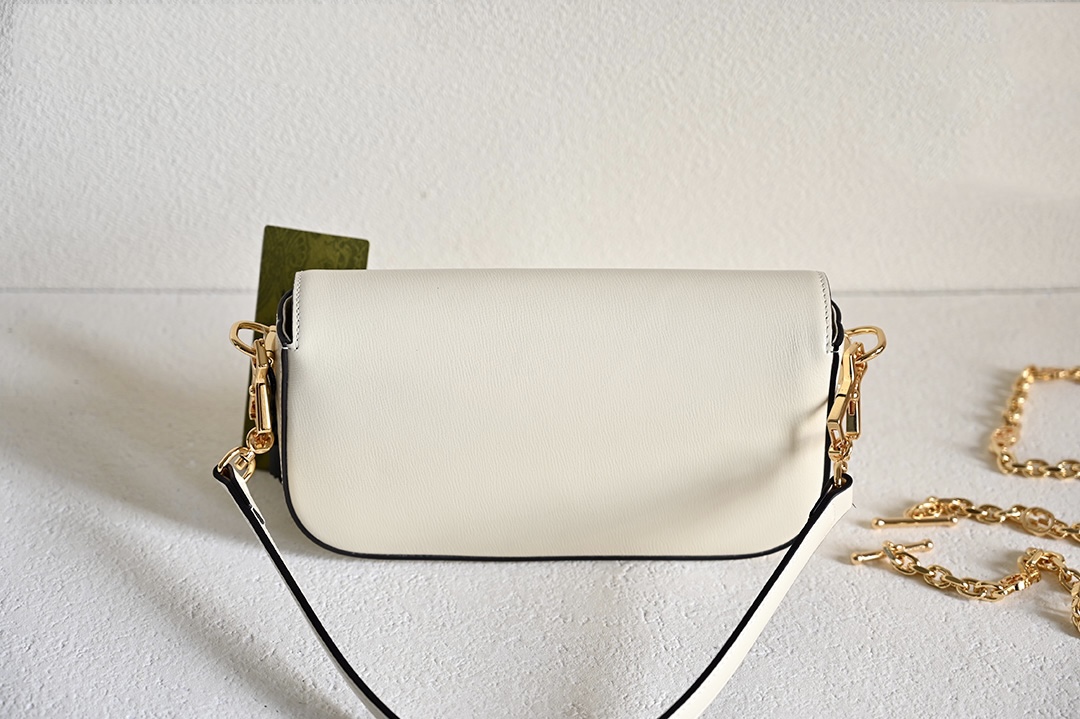 Sac à épaule Gucci Horsebit 1955 petite taille 735178  ( White)