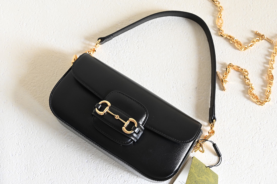 Sac à épaule Gucci Horsebit 1955 petite taille 735178  ( đen )