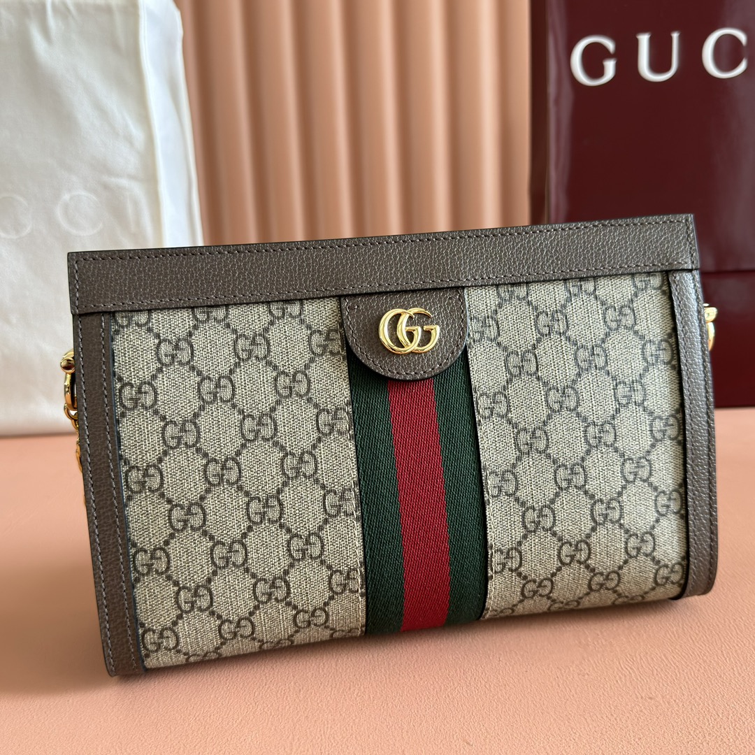 Túi Xách Nam GG Supreme 503877 Logo Nâu