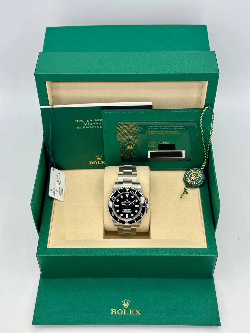 【Super Clone】Rolex Submariner 41mm No Date Stainless Steel Black Dial Black Bezel - 124060