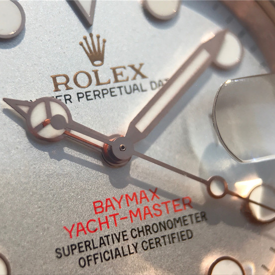 The Oyster Perpetual Yacht-Master Baymax Rose Gold Mix White Rubber Strap 40mm