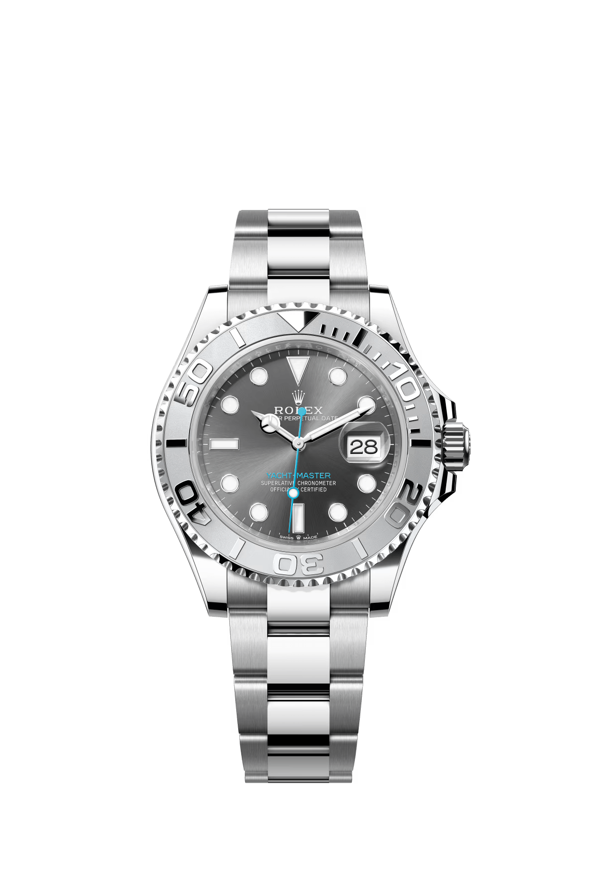 2025 Latest Styles The Oyster Perpetual Yacht-Master 40 in platinum and Oystersteel with an Oyster bracelet. -m126622-0001 super clone