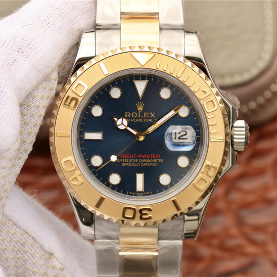 The Oyster Perpetual Yacht-Master Goldmix ( Gold & Blue Dial ) Stainless Steel 40mm