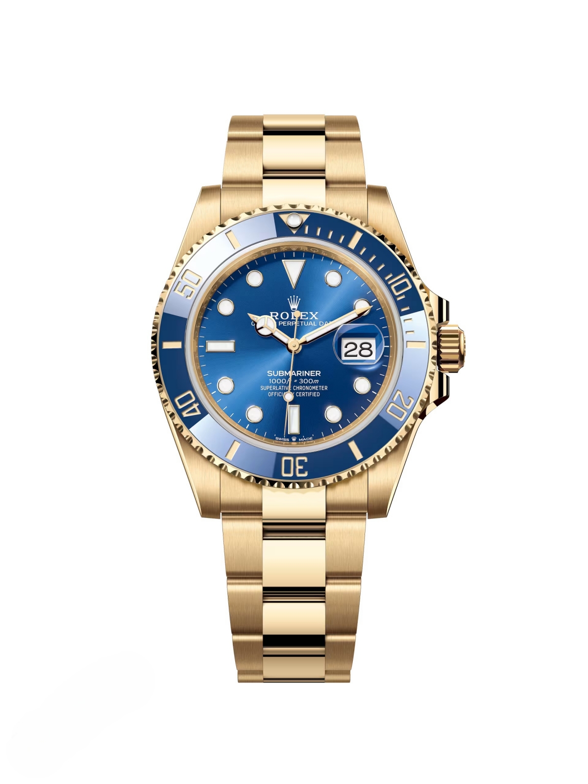 【Super Clone】Rolex Submariner 41mm 126618lb-0002 Blue Dial Yellow Gold Oyster Watch